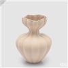 EDG Enzo De Gasperi Vaso Flow Sinuoso H25 cm Avorio in Vetro - Vaso Decorativo