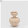 EDG Enzo De Gasperi Vaso Flow Sinuoso H19 cm Avorio in Vetro - Vaso Decorativo