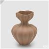 EDG Enzo De Gasperi Vaso Flow Sinuoso H25 cm Marrone Chiaro in Vetro - Vaso Decorativo