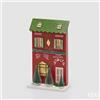 EDG Enzo De Gasperi Diorama Casetta Natalizia LED H27,5x16,5x7,5 cm Rosso Mix - Decorazione di Natale