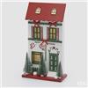 EDG Enzo De Gasperi Diorama Casetta Natalizia LED H36 cm Bianco Rosso - Decorazione di Natale