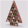 EDG Enzo De Gasperi Pino Avvento Natalizio H44,5 cm Bianco Rosso - Decorazione di Natale