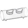 Varotto Portacandele TLigth 2 fuochi - Vetro trasparente H 6,5 D 18 cm