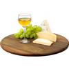Relaxdays Piatto rotante in legno di acacia, 360° girevole, Ø 40 cm, piatto per snack, vassoio tondo naturale