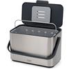 Joseph Joseph Collect Pattumiera per Rifiuti Alimentari Organici, Capacita 4L, Acciaio Inox, con Coperchio e Maniglia, Secchio Rimovibile, Include 1x Filtro Antiodore e 3x Buste