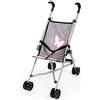 Bayer Design 30533AA Buggy, carrozzina per bambole, doppie ruote, grigio, farfalla