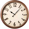 Baroni Home Orologio da Parete in PVC Silenzioso Stile Vintage Bronzato Numeri in Rilievo 46x46x5 cm