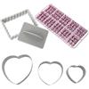 Zenker Set tagliabiscotti con timbro lettere, numeri e simboli, 3 formine in acciaio per biscotti, pasta frolla e pasta di zucchero, kit creativo per biscotti personalizzati, lavabile lavastoviglie