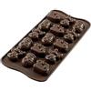 silikomart | SCG23 Stampo in Silicone per Cioccolatini CHOCO WINTER, Antiaderente, 15 Cioccolatini, Confezione da 1 Stampo per Dolci, Easy Choc, 33 x 27 mm, h 15 mm, Made in Italy