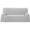 ECOMMERC3 | Copriletto multiuso dimensioni 130 x 180 cm per divano o letto - Foulard multiuso al tatto extra morbido, colore grigio