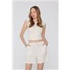 Tezenis Shorts Effetto Crepe Con Coulisse Donna Bianco