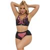 SUBBLIME SETS Subblime - 955588 Set Reggiseno in Vernice Rosa Con Cerniera in Rete L/XL