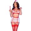 CHILIROSE COSTUMES Chilirose - Cr 4868 Costume Da Infermiera Bianco/Rosso S