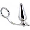 METAL HARD - ANELLO IN ACCIAIO DURO CON TAPPO ANALE 80 X 55 MM