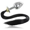 METAL HARD - PLUG ANALE IN ACCIAIO METALLIZZATO CON CODA 8,89 CM