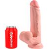 KING COCK PLUS - DILDO REALISTICO A TRIPLA DENSITÀ CON TESTICOLI OSCILLANTI 30 CM CARNE