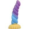 Power Monsters - Unicorno Tricolore Fantasy Dildo in Silicone 22 cm ø 5 cm