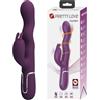 HIGH TECH PRETTY LOVE - VIBRATORE A FORMA DI CONIGLIO LOURSEN CON MOVIMENTO DI SPINTA E 7 VIBRAZIONI, RICARICABILE TRAMITE USB, VIOLA