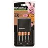 DURACELL - CARGADOR RAPIDO 45MIN. + 2xAA 1700mAh + 2xAAA 750mAh