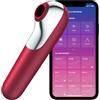 SATISFYER CONNECT Satisfyer - Vibratore e Ventosa Dual Love Con Aria Pulsata Rosso