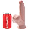 KING COCK - PLUS 3D DILDO SFERE OSCILLANTI 15.2 CM PELLE CHIARA