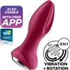 SATISFYER CONNECT SATISFYER - ROTATOR PLUG 2+ APP VIBRANTE PLUG ROSSO