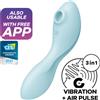 SATISFYER CONNECT SATISFYER - STIMOLATORE E VIBRATORE CURVY TRINITY 5 AIR PULSE BLU