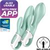 SATISFYER CONNECT SATISFYER - APP VIBRATORE GONFIABILE CONIGLIO AIR PUMP BUNNY 5+ VERDE