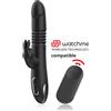 BLACK&SILVER - KENJI VIBRATORE RABBIT UP & DOWN + TELECOMANDO WATCHME