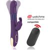 TREASURE - BASTIAN VIBRATORE RABBIT UP & DOWN ROTATORE E VIBRATORE + TELECOMANDO WATCHME