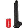 KING COCK - PENE REALISTICO CON SFERE 30.5 CM NERO