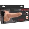 FETISH FANTASY SERIES - IMBRAGATURA REGOLABILE TELECOMANDO PENE REALISTICO CON TESTICOLI RICARICABILI E VIBRATORE 15 CM