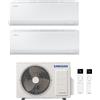 Samsung Climatizzatore Condizionatore SAMSUNG Dual split inverter serie CEBU S2 Da 9000+18000 Btu Con AJ050TXJ2KG R-32 WI-FI INTEGRATO 9+18 A+++/A++