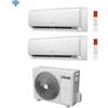 Ferroli Climatizzatore Condizionatore Ferroli Dual Split Serie GIADA M inverter da 9000+9000 con 18-2 R-32 9+9 Wi-Fi Integrato A++/A+