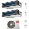 TCL Climatizzatore Condizionatore TCL Canalizzato Canalizzabile Dual split Inverter 9000+18000 Btu con MT1821 R-32 Wi-Fi Optional Con Comandi Inclusi 9+18 A++/A+