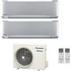 Panasonic Climatizzatore Condizionatore Dual Split PANASONIC 9000+9000 Btu Serie ETHEREA SILVER Inverter Con CU-2Z41TBE WI-FI INTEGRATO 9+9 A+++/A++