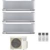 Climatizzatore Condizionatore Trial Split PANASONIC 9000+9000+12000 Btu Serie ETHEREA SILVER Inverter Con CU-3Z52TBE WI-FI INTEGRATO 9+9+12 A+++/A+