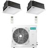 Hisense Climatizzatore Condizionatore Hisense A Cassetta Dual 12+18 Con 3AMW81U4RJC 12000+18000 Btu R32 WI-FI Optional A++/A+ Pannello e Telecomando Incluso