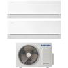 Samsung Climatizzatore Condizionatore Samsung Dual Split 7000+7000 Btu Serie WINDFREE PREMIÈRE WHITE Con AJ040TXJ2KG 7+7 Wi-Fi Incluso A+++/A++