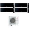 Mitsubishi Electric Climatizzatore Condizionatore MITSUBISHI ELECTRIC Quadri Split 7+7+9+18 Serie KIRIGAMINE ZEN BLACK MSZ-EF Inverter con MXZ-4F80VF WI-FI INTEGRATO R-32 7000+7000+9000+18000 A++/A+