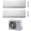 Toshiba Climatizzatore Condizionatore Dual 10+10 Toshiba Mod Seiya Da 10000+10000 Btu Con Ras-2m14u2avg Gas R32 In A++ Wi Fi Ready