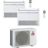Mitsubishi Electric Climatizzatore Condizionatore MITSUBISHI Dual Split PAVIMENTO 9+12 Serie MFZ-KT Inverter Con MXZ-2F42VF R-32 WI-FI OPTIONAL 9000+12000 A+++/A++