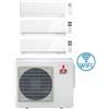 Mitsubishi Electric Climatizzatore Condizionatore MITSUBISHI ELECTRIC Trial Split 7+7+12 serie KIRIGAMINE ZEN WHITE MSZ-EF Inverter con MXZ-3F54VF WI-FI INTEGRATO R-32 7000+7000+12000 A+++/A++