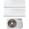 Samsung Climatizzatore Condizionatore Samsung Dual Split Inverter Serie CEBU S2 7000+7000 Con AJ040TXJ2KG R-32 7+7 Wi-Fi Incluso A+++/A++