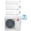 Mitsubishi Electric Climatizzatore Condizionatore MITSUBISHI ELECTRIC Trial Split 9+9+18 serie KIRIGAMINE ZEN WHITE MSZ-EF Inverter con MXZ-3F54VF WI-FI INTEGRATO R-32 9000+9000+18000 A+++/A++