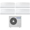 Samsung Climatizzatore Condizionatore Samsung Quadri Split Inverter Serie Cebu Da 7000+7000+7000+7000 Btu Con AJ080TXJ4KG R-32 Wi-Fi 7+7+7+7 A++/A+
