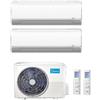 Midea Climatizzatore Condizionatore Midea Dual Split Serie EVOLUTION Inverter 12000+12000 Btu con M2OD-18HFN8-Q R-32 Wi-Fi Integrato 12+12 A++/A+