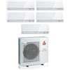 Mitsubishi Electric Climatizzatore Condizionatore MITSUBISHI ELECTRIC Penta Split 7+7+7+7+18 serie KIRIGAMINE ZEN WHITE MSZ-EF Inverter MXZ-5F102VF WI-FI INTEGRATO R-32 7000+7000+7000+7000+18000 A++/A++
