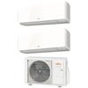 Fujitsu Climatizzatore Condizionatore FUJITSU Dual Split 7+7 Serie KM Inverter Con AOYG14KBTA2 R-32 WI-FI INTEGRATO 7000+7000 A+++/A++