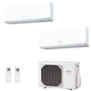 Fujitsu Climatizzatore Condizionatore Fujitsu Dual Split Inverter serie KG 7+7 con AOHG14KBTA2 R-32 Wi-Fi Optional 7000+7000